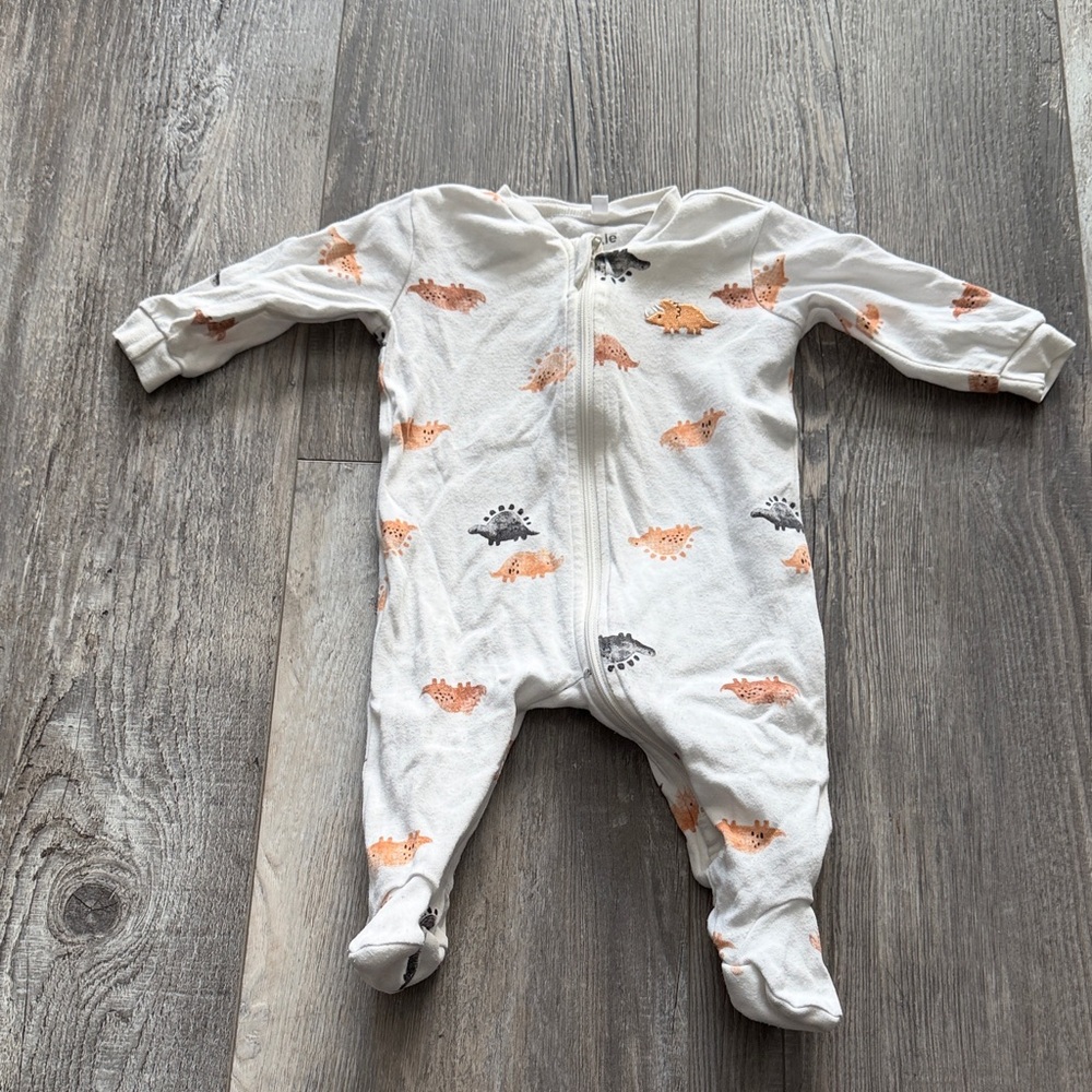 Pekkle Adorable White and Orange Kids One Piece